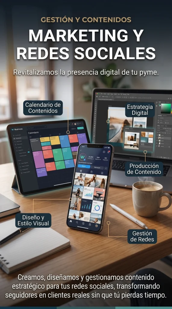 Afiche del servicio Marketing y Redes Sociales